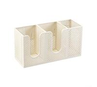 Organiseur de tasse à 3 compartiments Support mural en plastique pour | Le design à double usage permet un montage mural sans perçage ou un placement sur le plan de travail pour économiser de