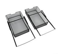 Organiseur de tiroir à suspendre en acier pour placard, panier de rangement extractible avec installation sans outils, porte-sous-vêtements et chaussettes résistant à la rouille, noir, 38 x 25 x 12 cm