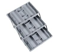 Organiseur de tiroir pliable à plusieurs niveaux avec compartiments réglables - Plateaux de rangement extensibles pour fournitures de bureau, gadgets de cuisine, ustensiles, bijoux, maquillage (3