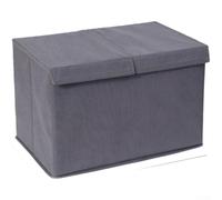 Organiseur de tiroir pliable en coton et lin avec plusieurs compartiments pour sous-vêtements, chaussettes, vêtements, beige, 27 x 20 x 16 cm, solution de décoration d'intérieur moderne (H)