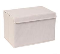 Organiseur de tiroir pliable en coton et lin avec plusieurs compartiments pour sous-vêtements, chaussettes et vêtements, couleur beige, pour la maison, la chambre à coucher, le placard, 27 x 20 x 16