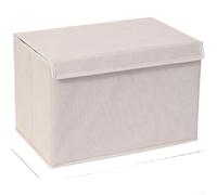 Organiseur de tiroir pliable en coton et lin avec plusieurs compartiments pour sous-vêtements, chaussettes et vêtements, couleur beige, pour la maison, la chambre à coucher, le placard, 27 x 20 x 16