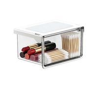 Organiseur de tiroir pour salle de bain Grand format empilable transparent