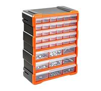Organiseur de vis empilable de grande capacité pour ranger les outils | Organiseur à vis à 39 tiroirs pour garage, bureau, bijoux, établi