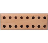 Organiseur d'établi en bois - 16 trous - Organiseur pour outils à main - Support d'établi - Fabrication de bijoux