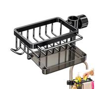 Organiseur d'évier de cuisine - Support multifonction amovible monté sur | Panier d'évier de cuisine pour évacuation de savon, éponges de nettoyage, comptoir, maison, dortoir, ustensile de douche