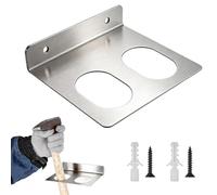 Organiseur d'outils à main en acier inoxydable à double fente robuste | Support mural avec vis pour marteau pour garage, abri de jardin, cour, travail du bois extérieur