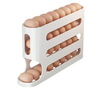 Organiseur d'œufs pour réfrigérateur - Étagère de rangement à œufs inclinée à 4 niveaux pour réfrigérateur | Plateau compact pour pocheuse à œufs - Boîtes de rangement multifonctionnelles pour