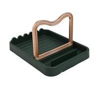 Organiseur d'ustensiles de cuisine conçu pour contenir plusieurs spatules, louches, cuillères et couvercles de casseroles simultanément (vert)