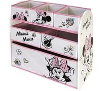 Arditex Organisateur de jouets Minnie Mouse Disney – Bois, 6 bacs tissu – 62×30×60 cm – Noir/Blanc