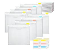Organiseur en carton transparent pour album 12 x 12, onglets adhésifs, organiseur en carton, boîte pour artisanat artistique, rangement vertical du papier pour documents