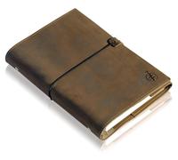 Organiseur en cuir format A5 avec spirales, calendrier de 16 mois, dimensions 17 x 22,5 cm