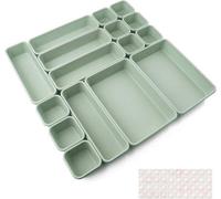 Organiseur en plastique vert, 16 pièces