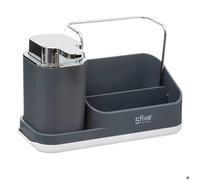 Organiseur évier avec distributeur 300ml ""Néo"" gris - 5 five simply smart