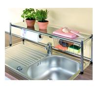 Organiseur évier - WENKO - Expando L69-116 cm - Métal - Surface de rangement supplémentaire