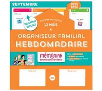 Organiseur familial hebdomadaire Mémoniak sept. 2025-août 2026, calendrier aimanté - Nesk - Editions 365 - broché - Calendrier