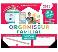 Organiseur familial Mémoniak 2025 – Calendrier (sept. 2024–déc. 2025) – Broché – Éditions 365