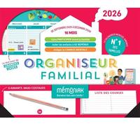 Organiseur familial Mémoniak 2026, calendrier organisation familiale mensuel (sept. 2025- déc. 2026) - Nesk - Editions 365 - broché - Calendrier