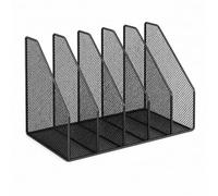 Organiseur Fichiers Vertical en, Étagère 5 compartiments noire | Compartiments verticaux, Support pr classeurs, Utilition quotidienne, Pr