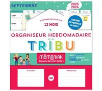Organiseur hebdomadaire de ma tribu Mémoniak 2025-2026 par colonne - Nesk - Editions 365 - broché - Calendrier