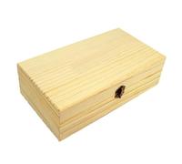Organiseur Huiles Aroma - Pin 27.5x15x8cm, 25 Slots Bois Naturel