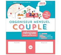 Organiseur Mémoniak spécial Couple, calendrier mensuel (sept. 2024- déc. 2025)