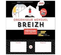 Organiseur mensuel Breizh Mémoniak, calendrier mensuel (sept. 2024- déc. 2025) - Nadine Urvois - Editions 365 - broché - Calendrier
