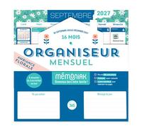 Organiseur mensuel Mémoniak 2027 - Ambiance florale, 16 mois, septembre 2026-décembre 2027 - Collectif - Editions 365 - broché - Calendrier
