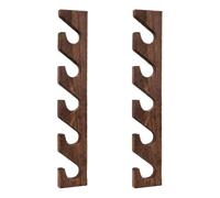 Organiseur mural 2 pièces en bois vertical pour chapeau | Présentoir à chapeaux pour cowboy Western en paille pour porte, placard, chambre à coucher, commode, bureau, entrée