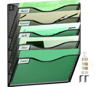 organiseur mural 5 couches - Solution de rangement pour le bureau - Noir - Mesh