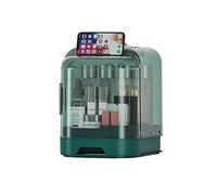 Organiseur, Organiseur de Maquillage, Rangement de Maquillage, Organisateur Soins la Peau, cosmétiques vanité, boîte Rangement multifonctionnelle étanche à poussière avec Support téléphone et tiroir