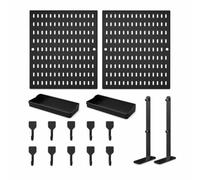 Organiseur Pegboard Bureau Modulable , Noir surélevé-support 60x40cm | Finition sans bavure, Panneau d'affichage, Utilisation en atelier, Pour organisateurs