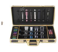 Organiseur pour salon de coiffure, alliage d'aluminium, plateau ignifuge, dimensions 55 cm x 27 cm x 10 cm, conception portable, style moderne