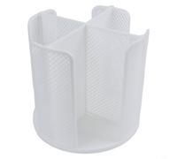 Organiseur rotatif pour tasses et couvercles, 4 compartiments en plastique pour tasses de 141,7 à 473,6 g, support de rangement élégant pour cafés, bars, bureaux (blanc)