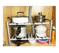 Organiseur sous évier JEOBEST - 38-70*26*38cm - Blanc - Charge 15kg Max - Organiseur cuisine-extensible