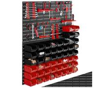 Organiseur - TECTAKE - Lot de 2 magazines de petites pièces avec 28 boîtes empilables supports d'outils et porte-étiquettes