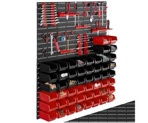 Organiseur - TECTAKE - Lot de 2 magazines de petites pièces avec 28 boîtes empilables supports d'outils et porte-étiquettes
