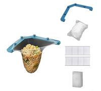 Organiseur triangulaire pour évier avec 50 filtres jetables ABS (bleu) | Avec 50 filtres jetables, empêche le colmatage, capture les restes alimentaires, élimination facile, hygiénique