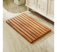 Organizedlife Caillebotis de Douche en Bois de Teck, 80 * 50cm, Grand Tapis de Bain avec des Patins Antidérapants, Tapis de Douche, Paillassons pour Sauna et Salle de Bain
