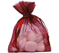 Organza Uni Sachet - Lot de 10, bordeaux