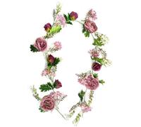 OrgMemory Guirlande de pivoines, 180 cm, Guirlande de roses artificielles, Guirlandes de fleurs artificielles pour mariages, Chemin de table à la maison, Guirlande de mantel pour les décorations de