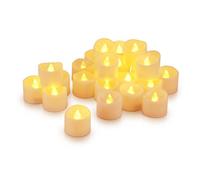 Oria Bougies à LED, Lot de 24 Bougies sans Flamme, Lumières de Fête, Bougie Electronique Réaliste de Alimenté par Batterie pour la