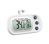 Oria Thermomètre à Réfrigérateur Frigidaire, Thermomètre à Congélateur Numérique avec Crochet, Écran LCD Facile à Lire, Fonction Max/Min, Parfait pour la Maison, les Restaurants, Bars, Cafés - Blanc