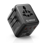 ORICO Adaptateur Universel de Voyage avec 2 Ports USB-C (PD 20W) et 1 USB-A, Adaptateur Prise Internationale pour France vers UE, Anglaise, États-Unis, AU, Chine, Japon, Thaïlande + 200 Pays -UA