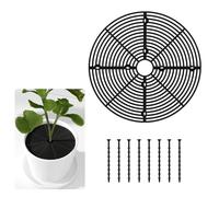 Oridaceae Grille de Protection pour Pot de Fleurs, Cache Pot de Fleurs en Grille Noire Rond 30 cm, Découpable, Protège Plantes pour Chat, Chien, Bébé, Enfant, Animaux (Rond, 30cm)