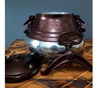 Oriental Kazan Aluminium Meat Frying Pan 15L (11.8L) - Poêle durable pour la cuisine, le BBQ et la cuisine asiatique
