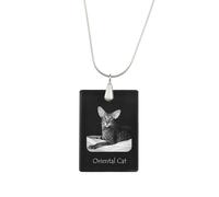 Orientální kočka - Pendentif en cristal avec chat, collier en argent avec photo, pendentif personnalisé de la marque Art-Dog