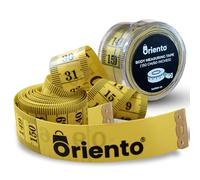 ORIENTO Mètre Ruban pour Corps et Couture 150 cm/60 Pouces, Ruban de Mesure Souple Double Face pour Mesures du Corps, Couture, Perte de Poids Jaune " 60 inch, 150 cm"