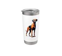 Origami Art Rhodesian Ridgeback Ridgebacks Gobelet isotherme en acier inoxydable double paroi