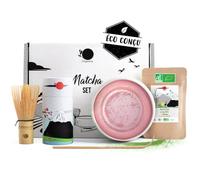 Origeens Kit Matcha Complet SAKURA - Conditionné en France - Matcha Kit avec Bol Matcha Artisanal (Portugal), Fouet Chasen, Thé Matcha BIO Japonais et Cuillère doseuse Chashaku